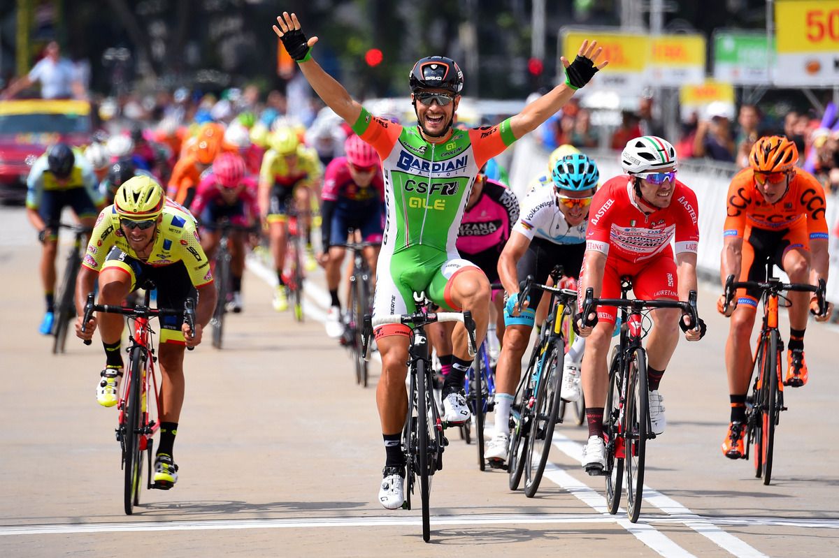 Andrea Guardini (Bardiani CSF) wins the final day sprint at the Tour de Langkawi