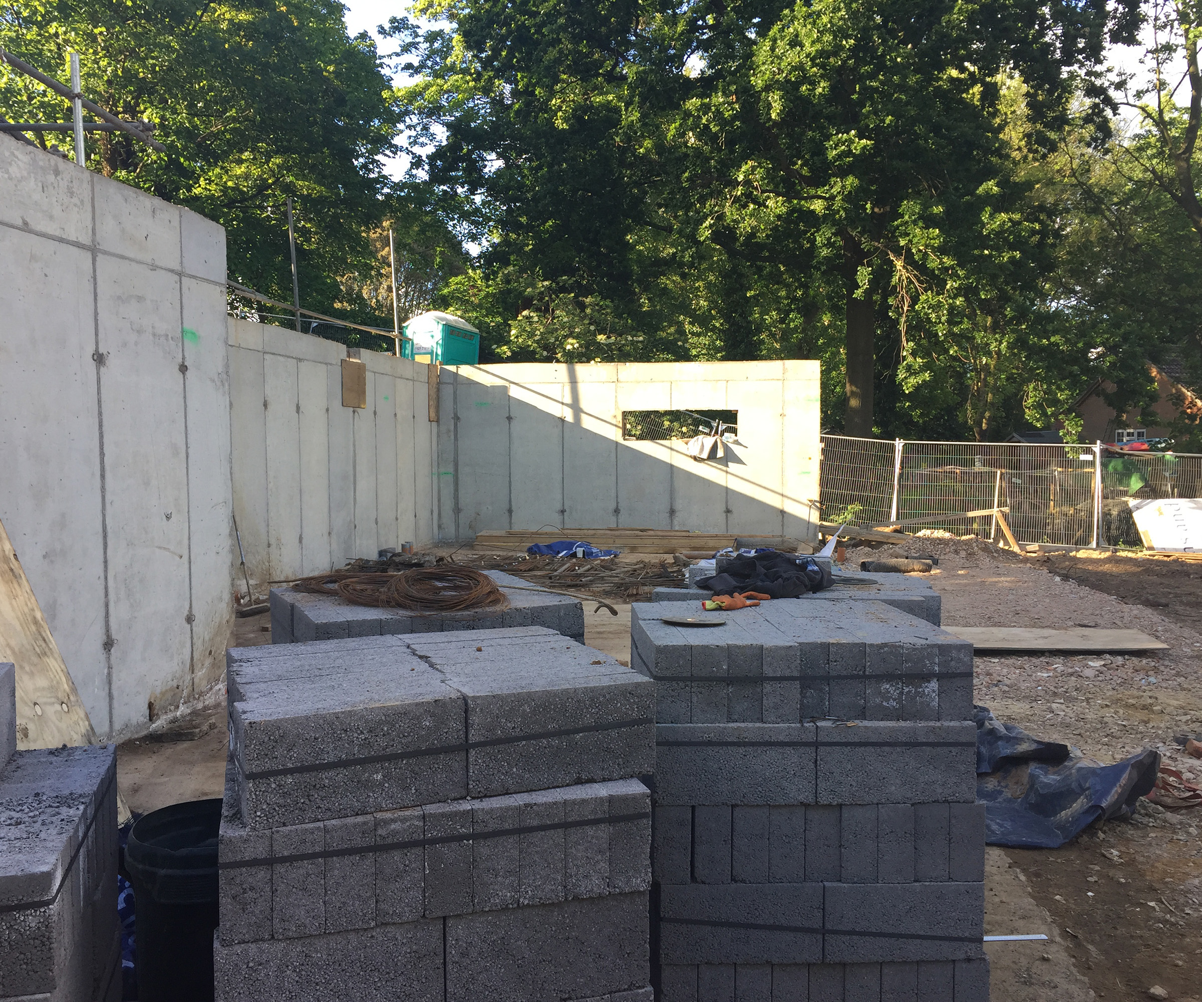 Progress shots of a demolished bungalow to make way for a foundations being laid for a self-build home