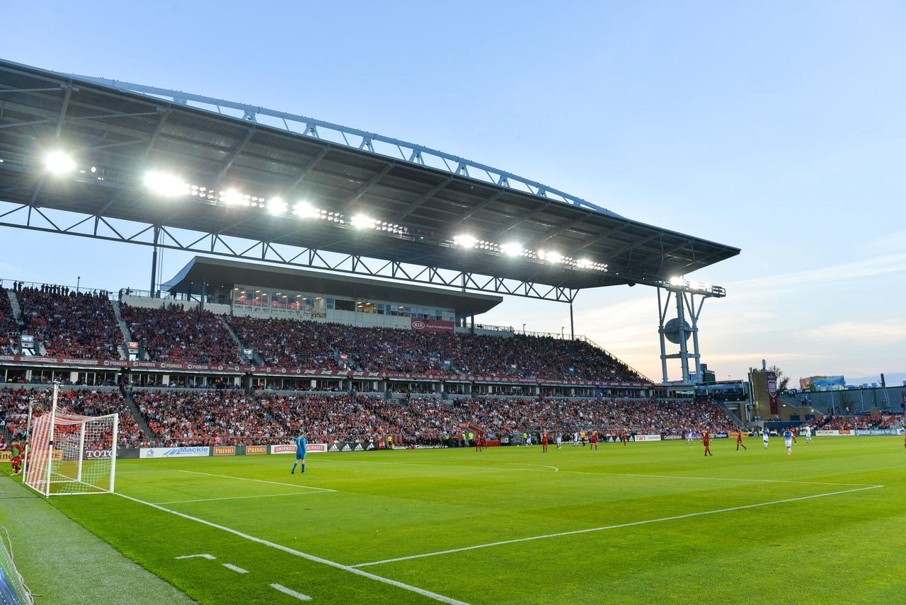 BMO Field during a 2018 MLS match between Toronto FC and FC Dallas