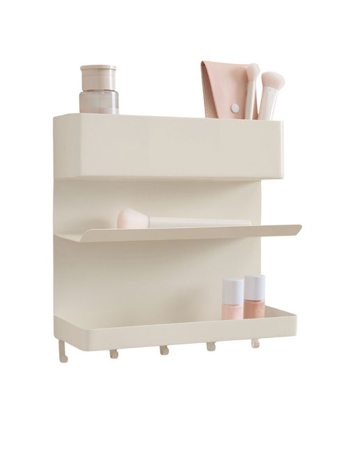 No Nails 2-Tier Cubby with Hooks