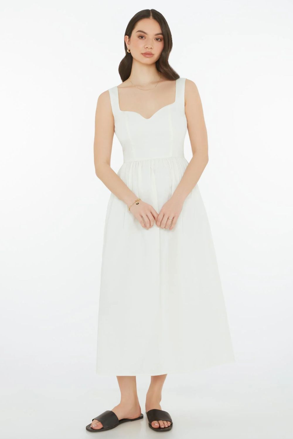 Best Hen Party Dresses: Omnes Winslow Midi Dress in Cream