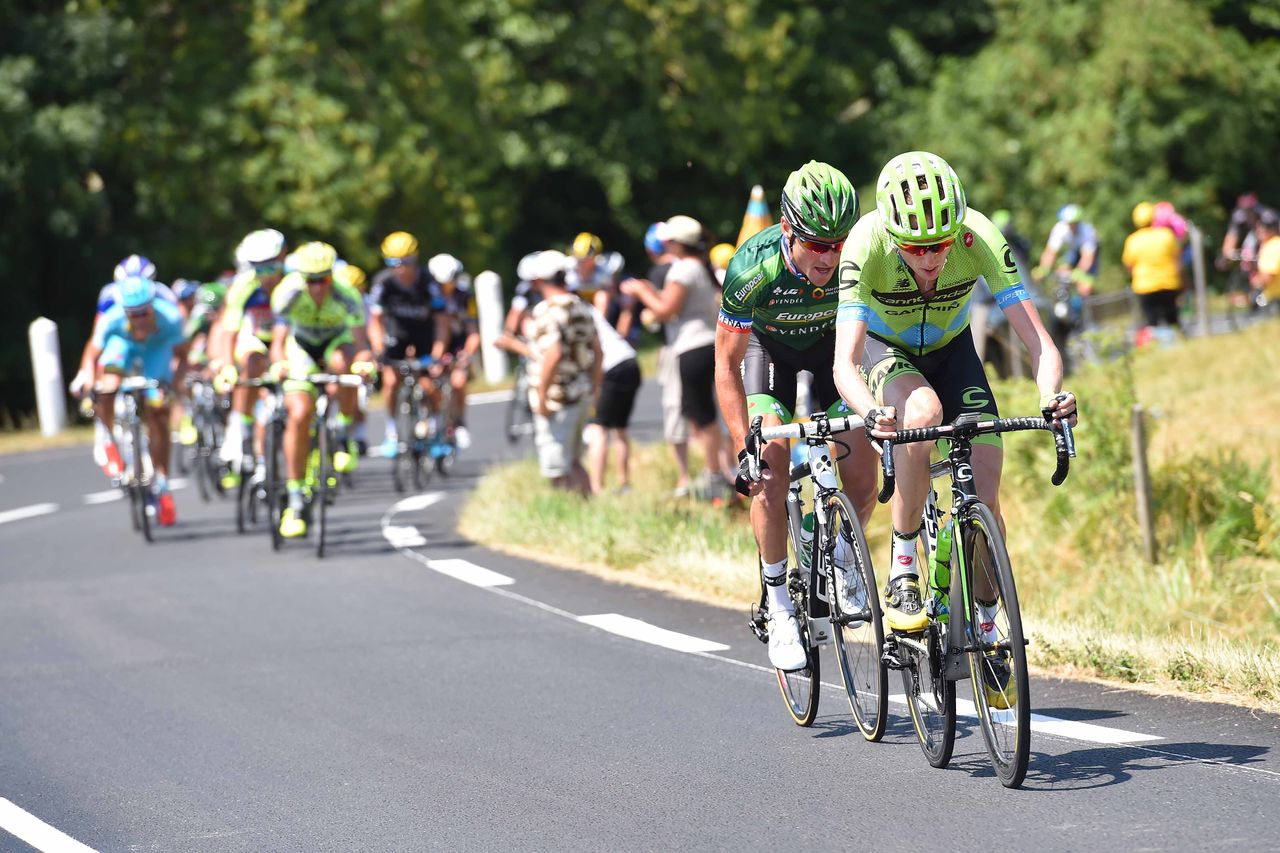 Dan Martin (Cannondale-Garmin) on the attack
