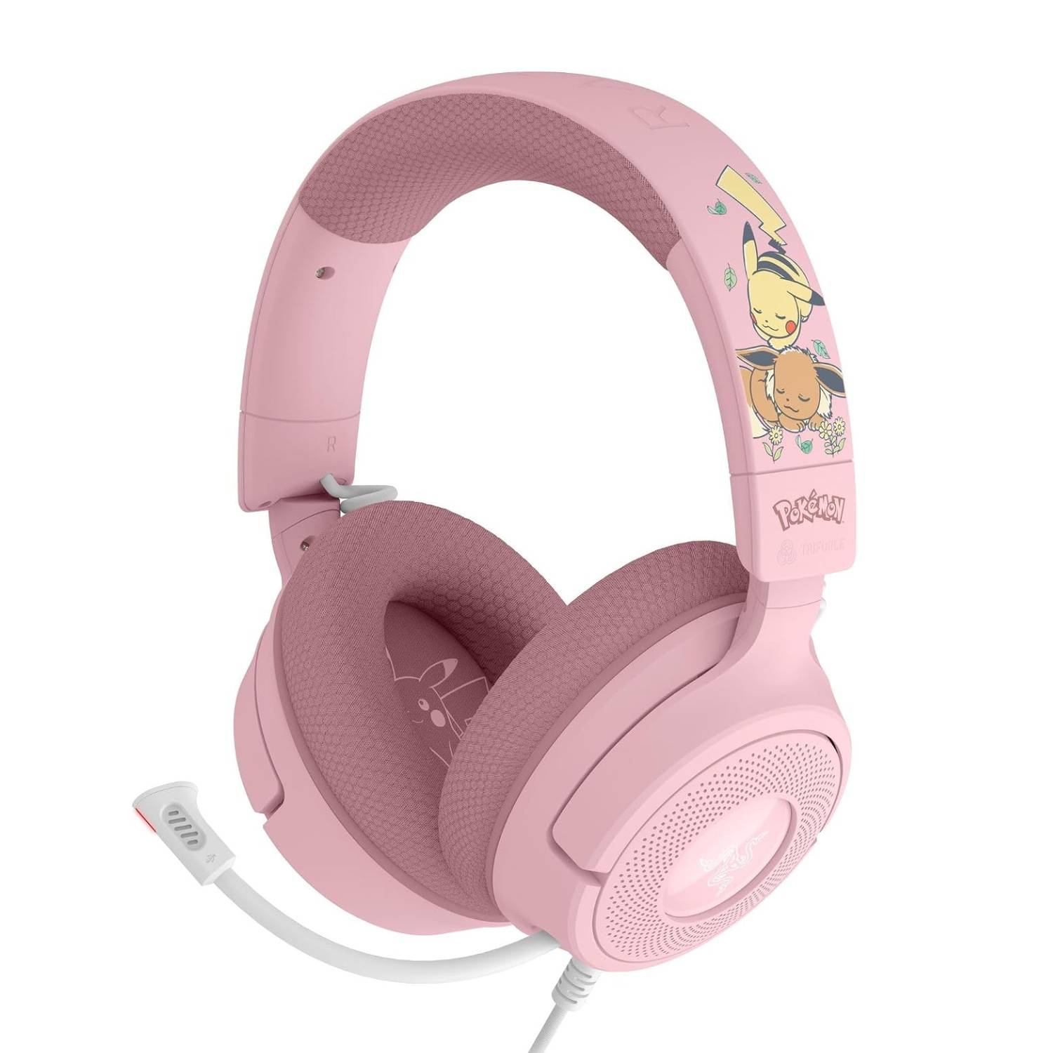 Image of the Razer Razer Kraken V4 X Pikachu and Eevee edition headset.