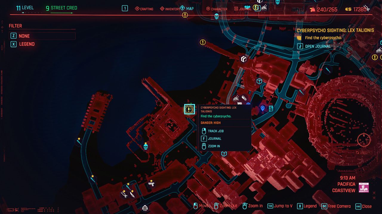 Cyberpunk 2077 Cyberpsycho Sightings locations