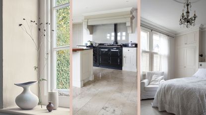 compilation of neutral rooms to show how quiet luxury trends adds value to a home