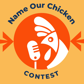 The Farm Name our Chicken Contest flyer.