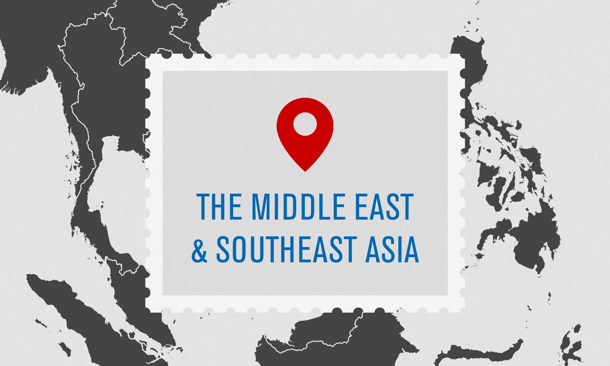 The Middle East & Southeast Asia map