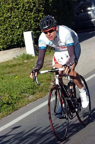 Australia's Cadel Evans (Predictor-Lotto) rides in the ProTour leader's jersey for the first time this season.