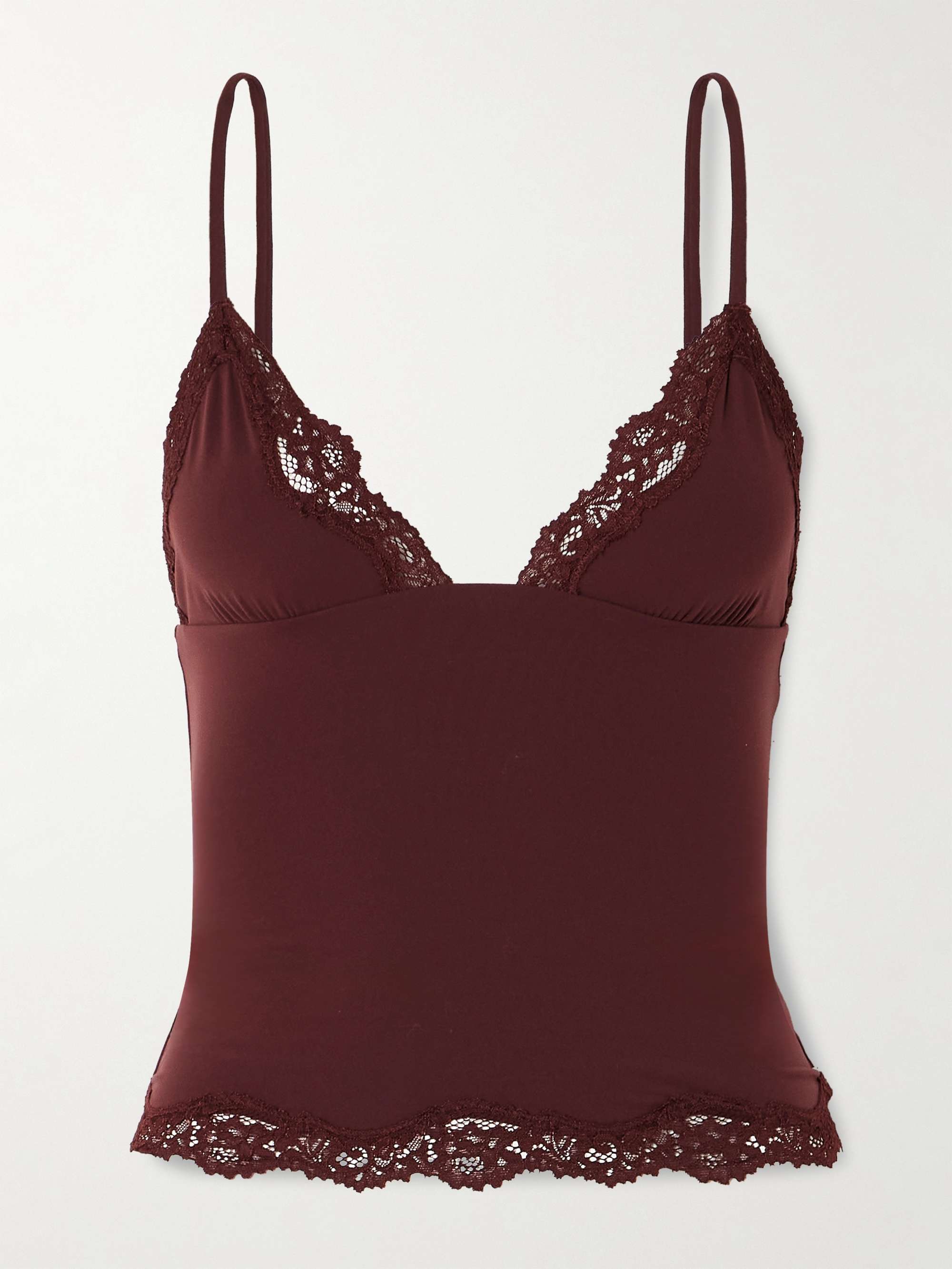 Fits Everybody Lace Triangle Cami - Oxblood