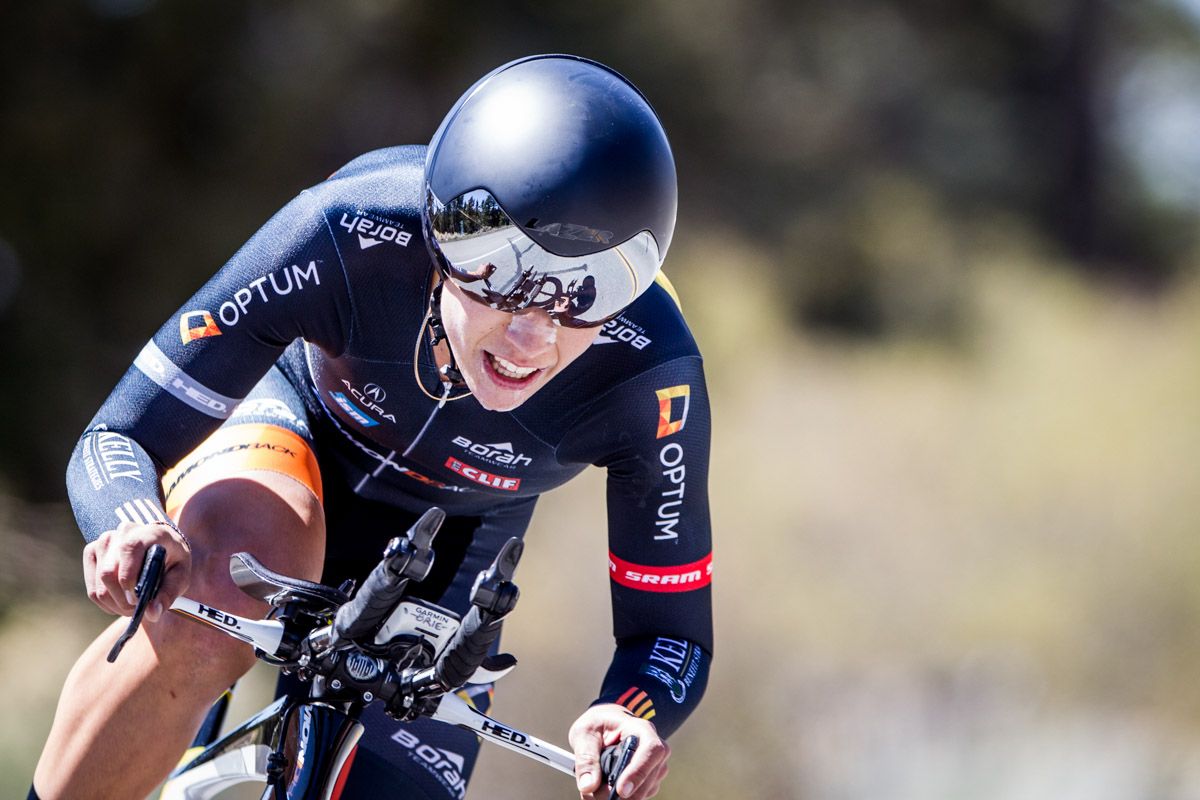 Brianna Walle (Optum) puts in a good ride to nearly crack the top ten