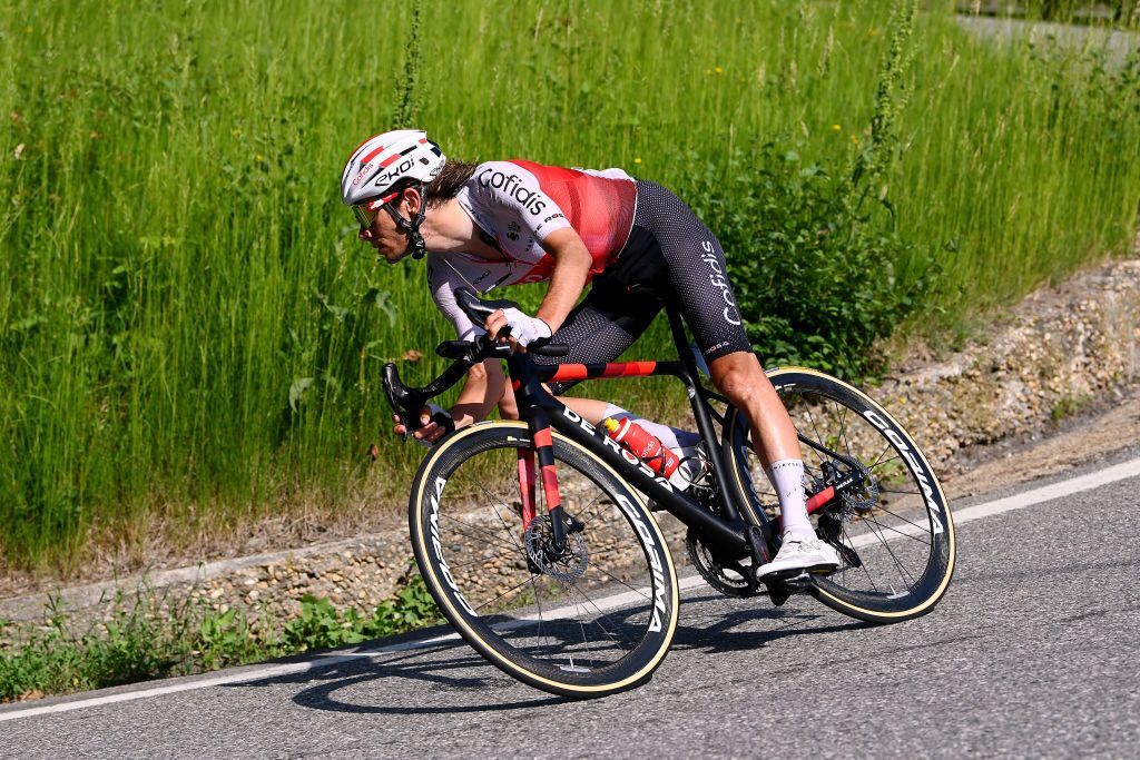 TURIN ITALY MAY 21 Guillaume Martin of France and Team Cofidis competes during the 105th Giro dItalia 2022 Stage 14 a 147km stage from Santena to Torino Giro WorldTour on May 21 2022 in Turin Italy Photo by Tim de WaeleGetty Images