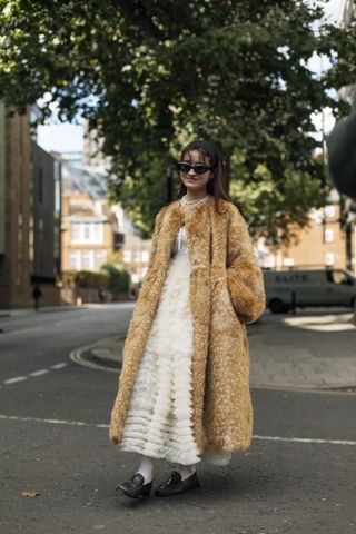 London Fashion Week street style.