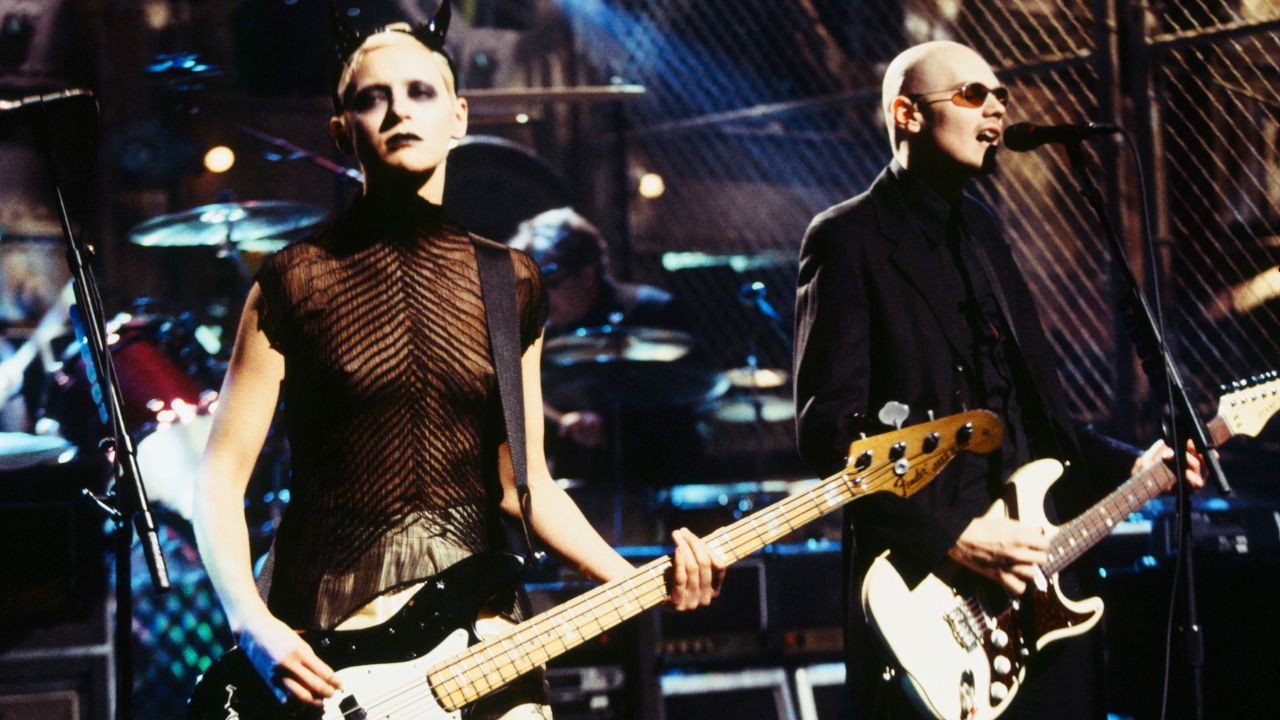 Musical guests D'arcy Wretzky, Billy Corgan of Smashing Pumpkins performson September 26, 1998