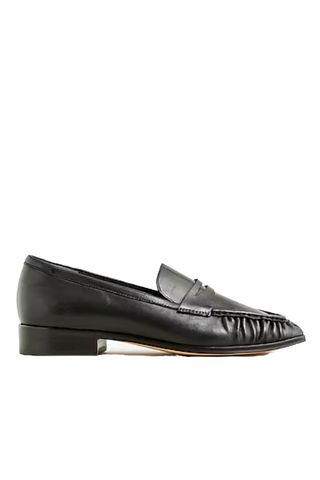 Maison Ruched Loafers in Leather