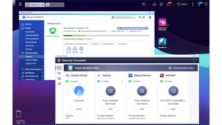 The Qnap user interface 