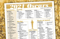 2021 Oscars Printable Ballot Download available on Etsy for $4