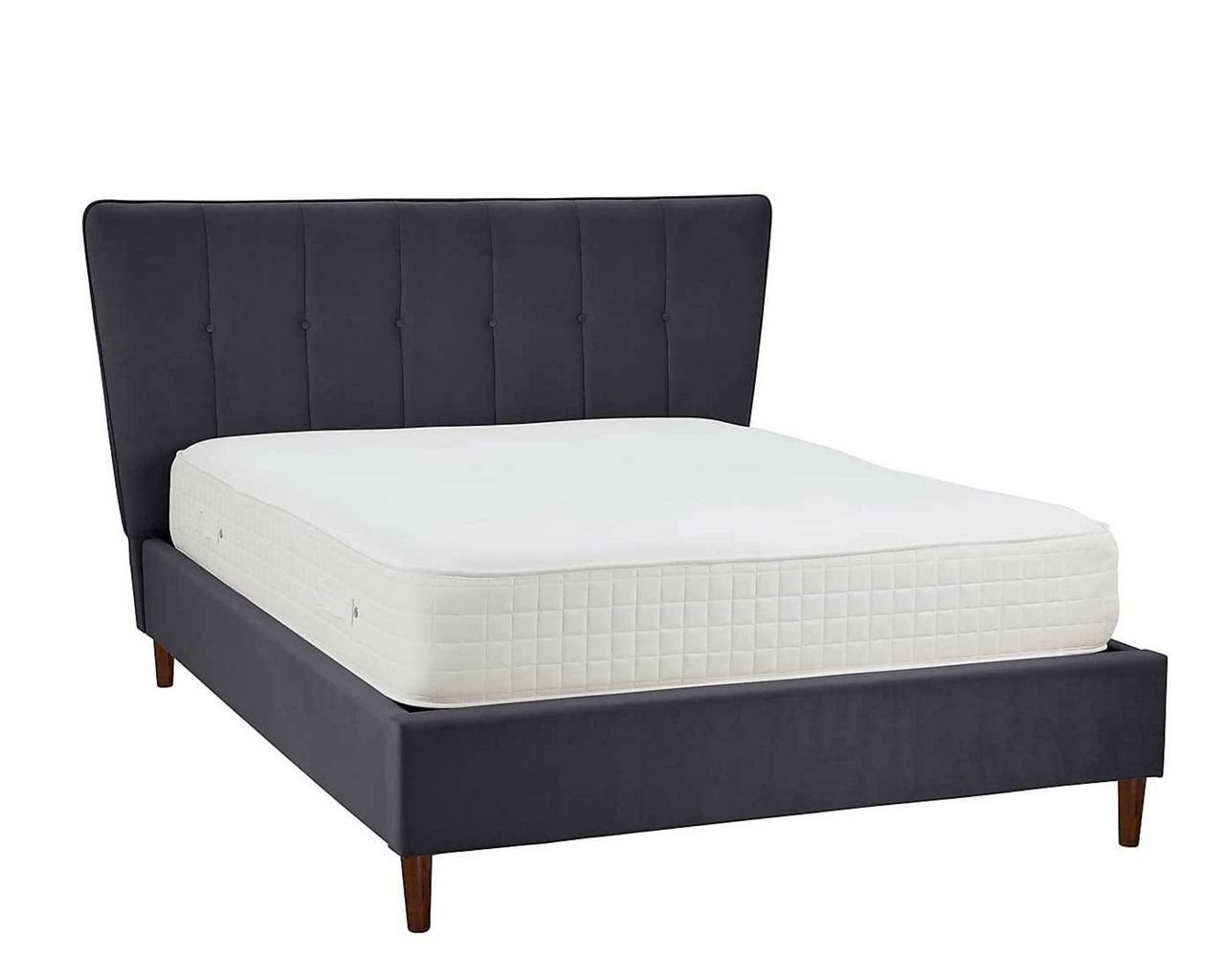 Isla Velvet Bed Frame in charcoal