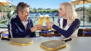 Willem Dafoe and Catherine O'Hara in a Super Bowl 2025 ad for Michelob Ultra