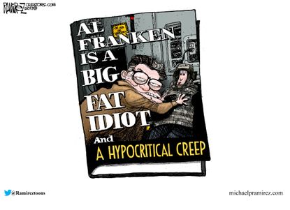 Political cartoon U.S. Al Franken sexual assault