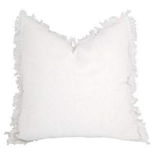 Hinch Frayed Edge Cushion White