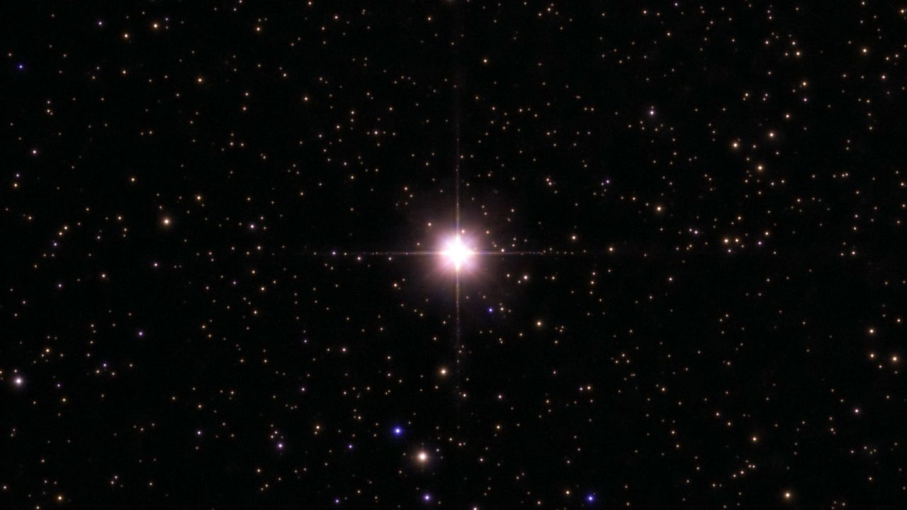 The star Tarazed in the night sky as imaged by the Unistellar Odyssey Pro.
