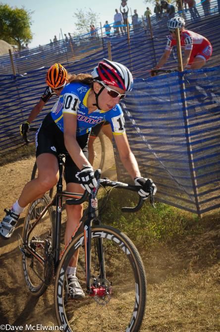 Helen Wyman (Kona Factory Racing) seemed content to let someone else lead for a bit