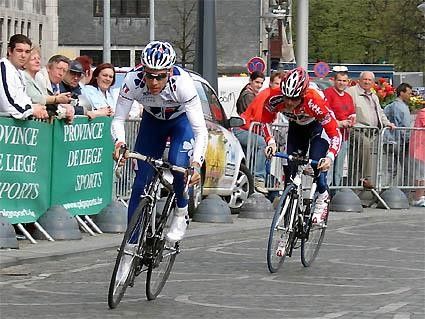 It was outside the rules, but spectators enjoyed the fastest ride by Brandt and Gilbert