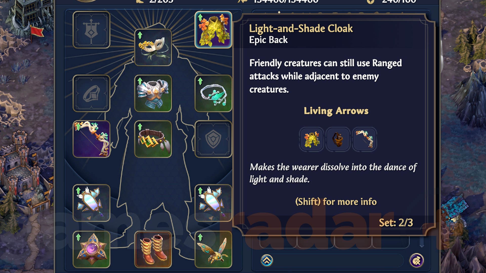 The Light and Shade Cloak, one of the best Heroes Olden Era artefacts