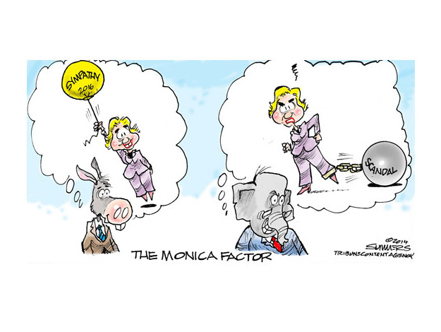 Political cartoon 2016 Hillary Clinton Monica Lewinsky
