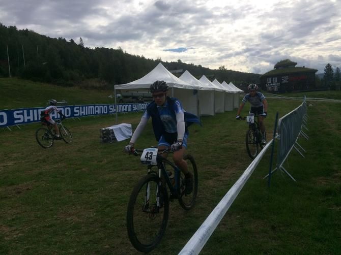 Riders pass the tech zone