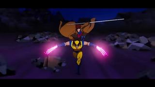 X-Men 97 scene Gambit rides Wolverine