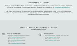 There are some special circumstances in which you might need to buy an extended licence, so do check before downloading