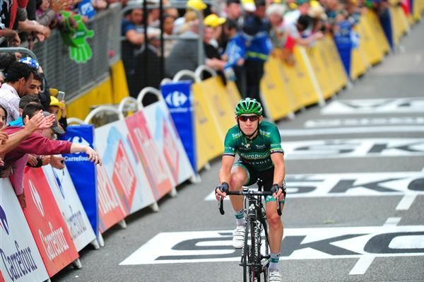 Cyril Gautier (Europcar) was part of the main break but couldn't live with the leaders on the final climb