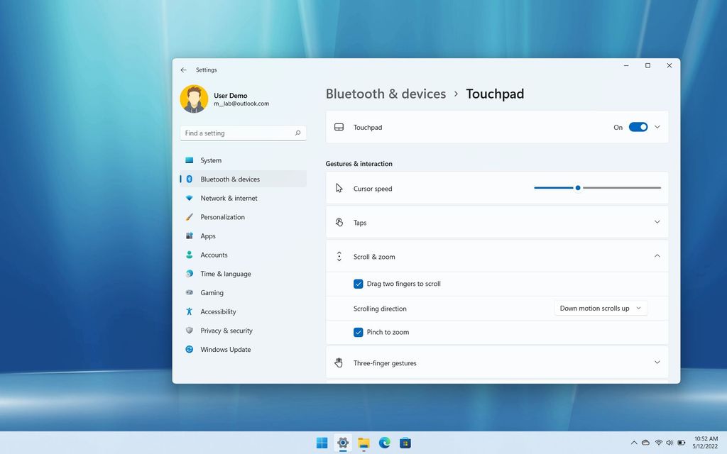 How to enable reverse mouse and touchpad scrolling on Windows 11