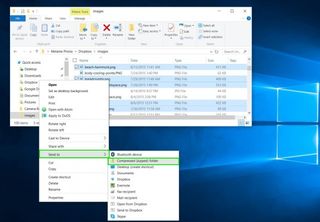 add files to zip folder windows 10