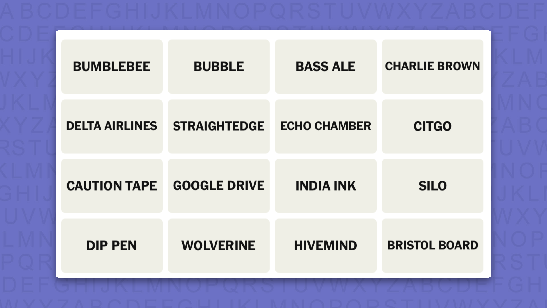 NYT Connections hints for game 1160 on a purple background