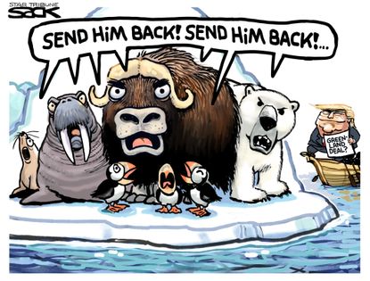 Political Cartoon Trump Greenland Deal Send Him Back