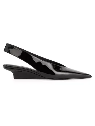 The Wedge-Heel 40mm Slingback Pumps