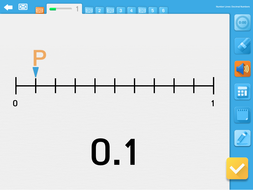 Screenshot from common core math app myBlee Math