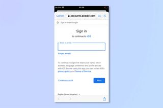 |The fourth stop to transferring contacts from Google to iPhone, signing in to your Google account