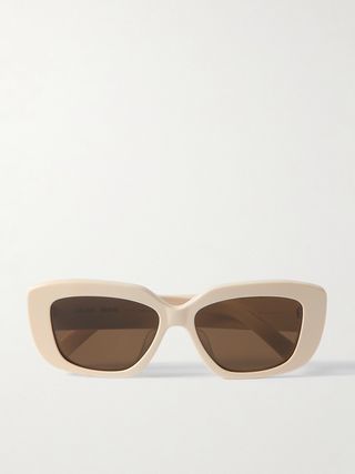 Triomphe Rectangular-Frame Acetate Sunglasses