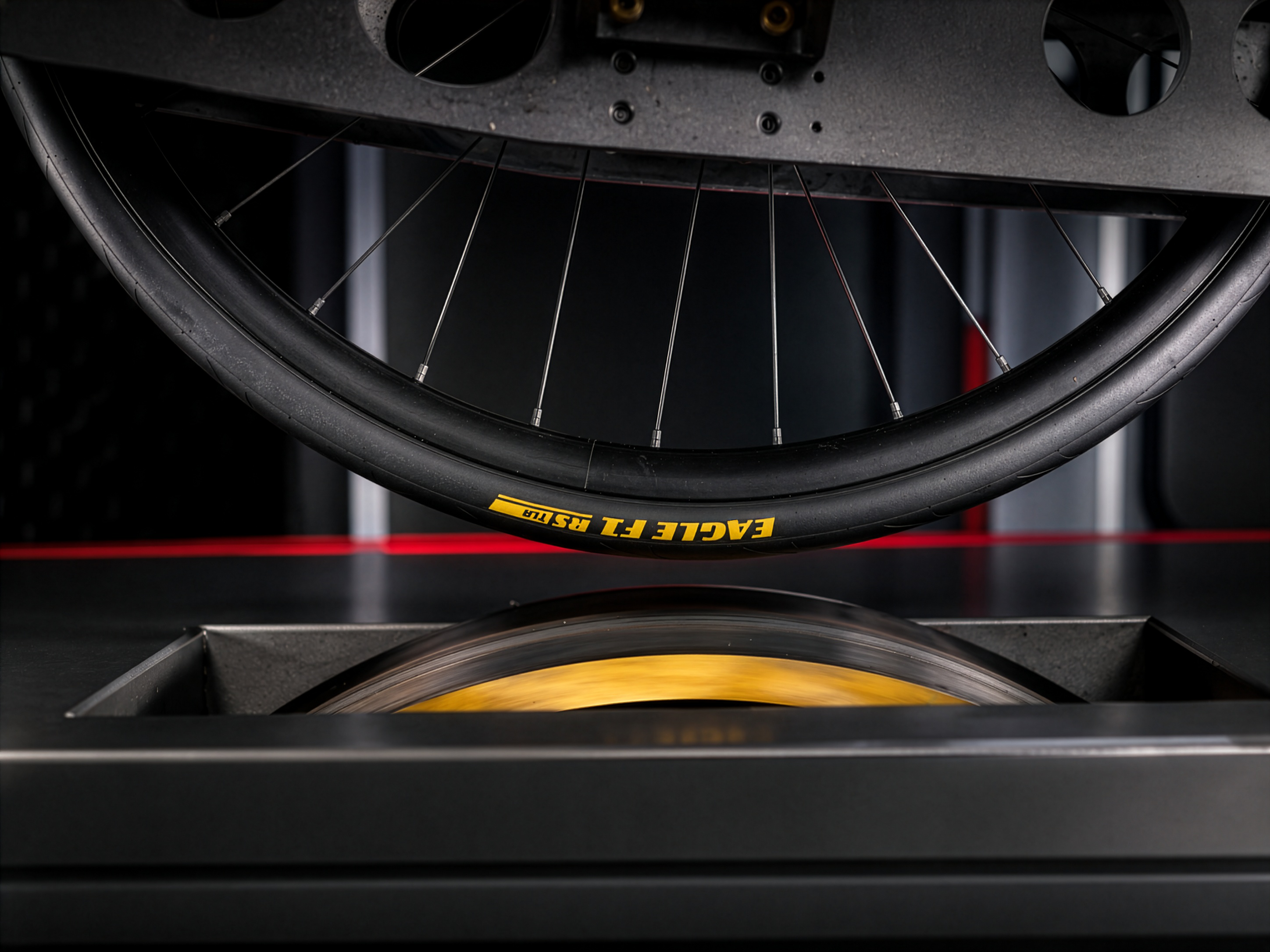 Goodyear Bicycle Tyres being manufactured and tested in a factory