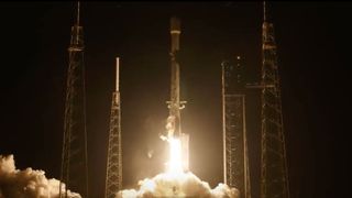 A SpaceX Falcon 9 rocket carrying 23 Starlink satellites launches from Complex 40 (SLC-40) at Cape Canaveral Space Force Station in Florida on Friday, April 12, 2024.