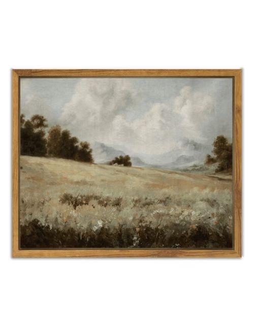 Drsoum Vintage Framed Grassland Landscape