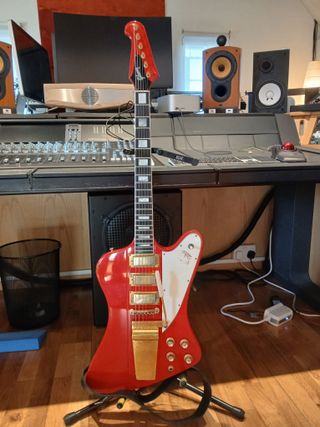 A photo of Phil Manzanera's 1965 Gibson Firebird VII