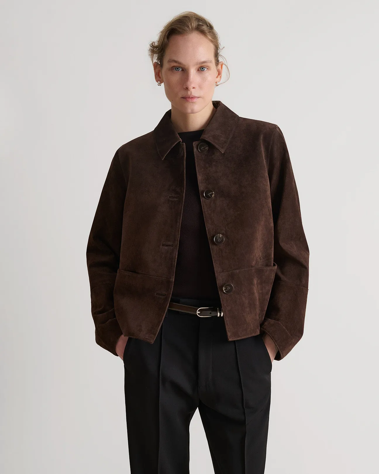 Rise &amp;amp; Fall, Women's Suede Jacket - Chocolate - Chocolate / Xs