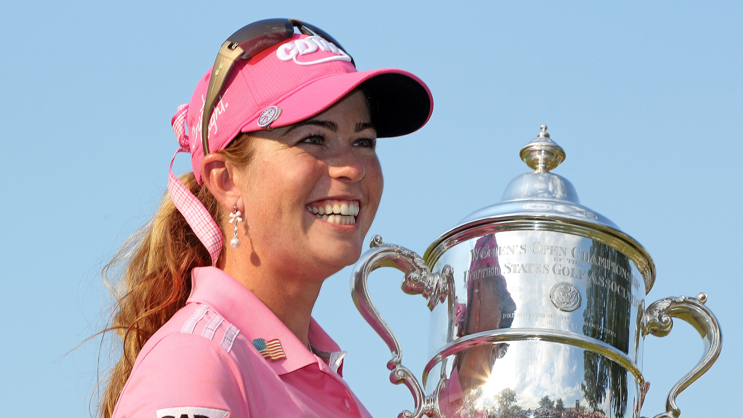 Paula Creamer with the US Women's Open trophy