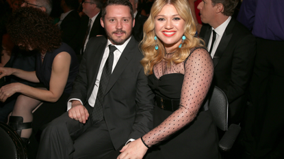 Singer Kelly Clarkson (R) and Brandon Blackstock attend the 55th Annual GRAMMY Awards at STAPLES Center on February 10, 2013 in Los Angeles, California.