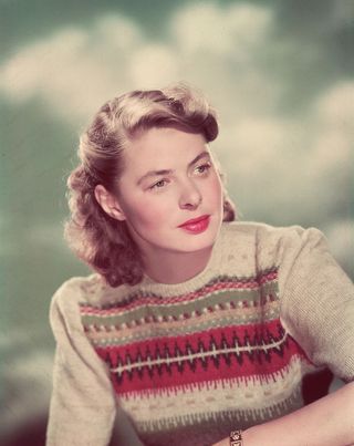 Ingrid Bergman in a Christmas jumper