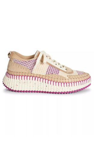 Chloé Nama Mixed Media Platform Sneakers